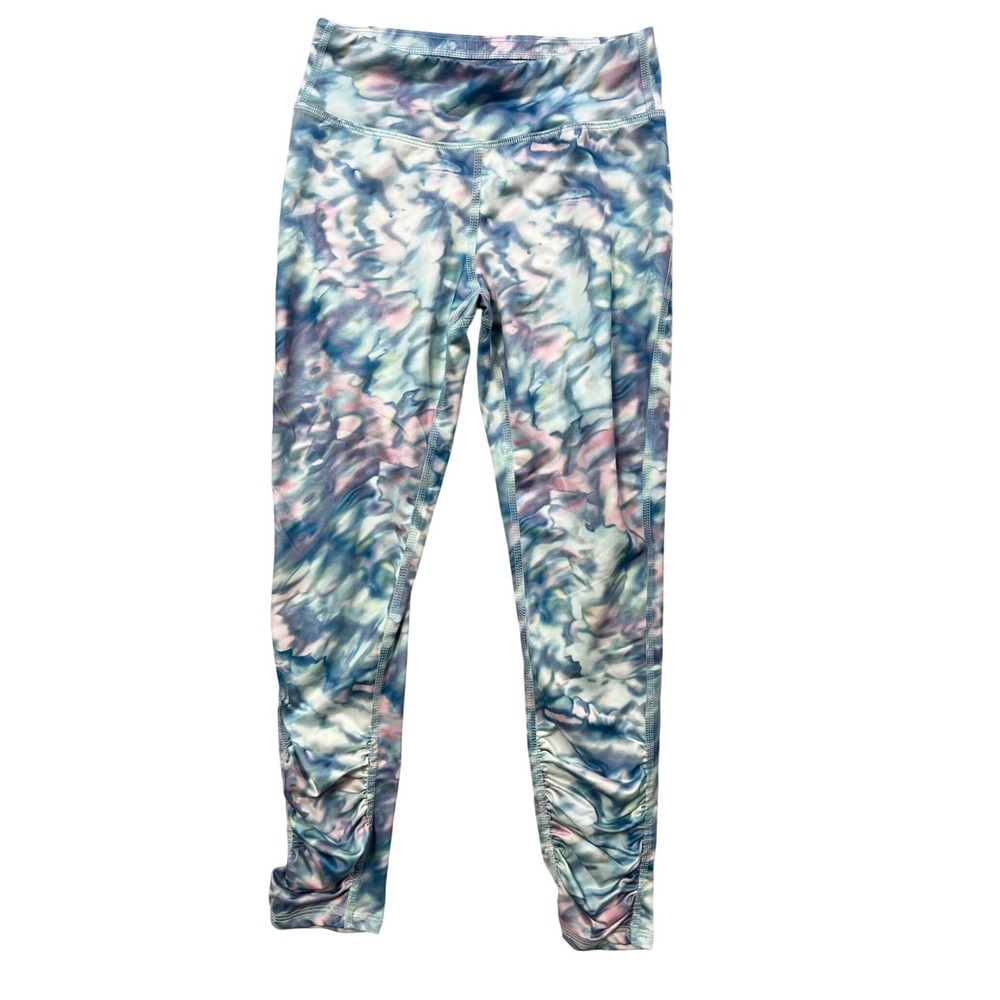 All In‎ Motion Kids Tie Dye Ruched Leggings Size L Athletic Workout Pants J7